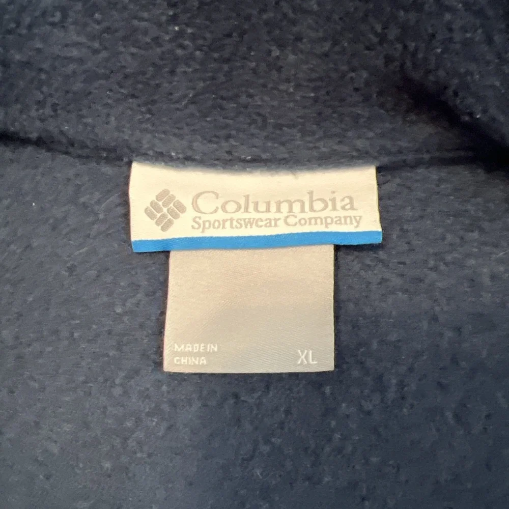 Columbia Fleece Jacket Men's XLarge Blue‎ Full Zip Long Sleeve Ready to Wear